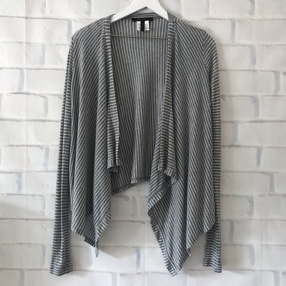 BCBGMaxAzria | Striped Waterfall Cardigan - Picture 5 of 8
